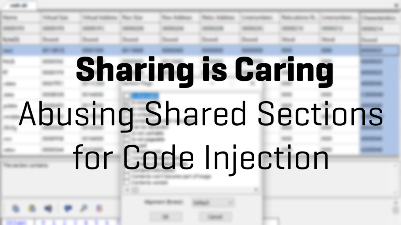 Sharing is Caring: Abusing Shared Sections for Code Injection